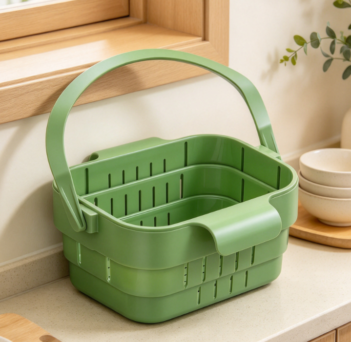 Hangable, Collapsible Kitchen Sink Colander - Image 2