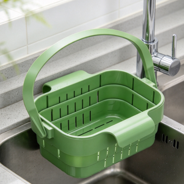 Hangable, Collapsible Kitchen Sink Colander