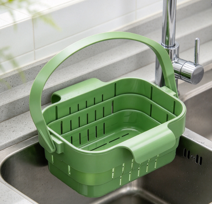 Hangable, Collapsible Kitchen Sink Colander