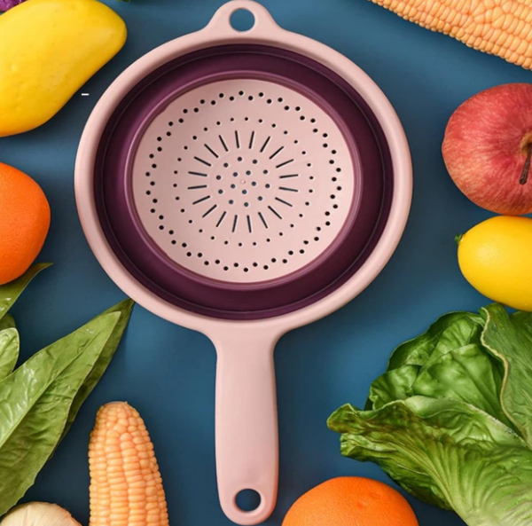 Collapsible Vegetable Basket With Handles, Extendable For Fruit