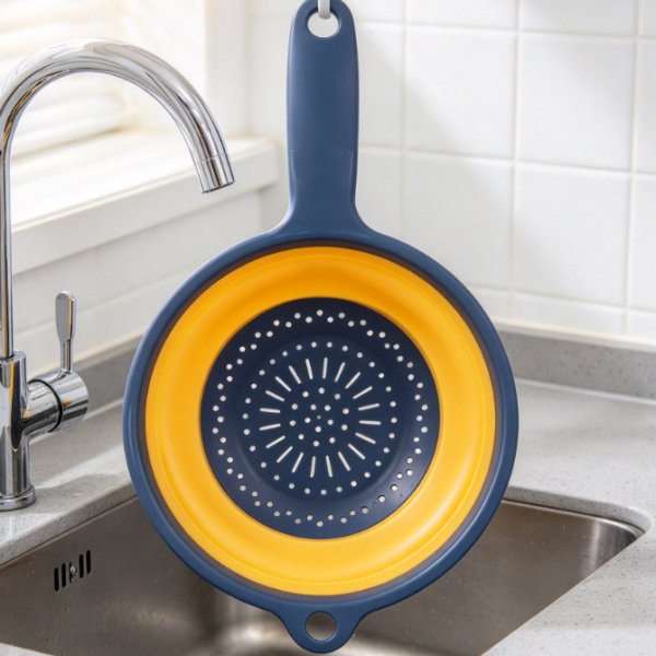 Pp-Material Vegetable Colander, Collapsible With Handles