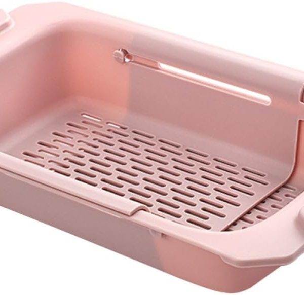 Perforated Plastic Sink Draining Basket And Dish Drying Rack