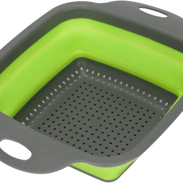 Collapsible Colander With Drainage Holes For Washing Vegetables