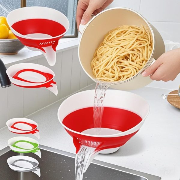 Small Colander With A Draining Base And Side Drainage