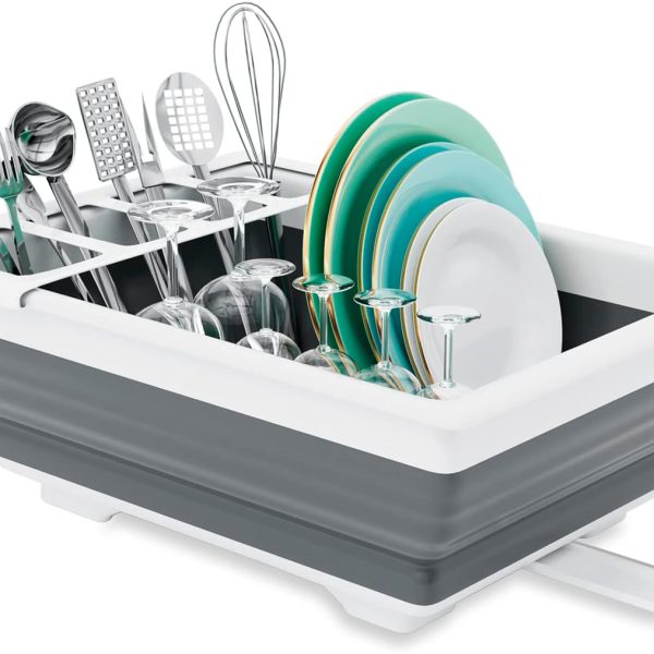 Collapsible Dish Drying Rack – Portable Kitchen Storage, Ideal For Rvs