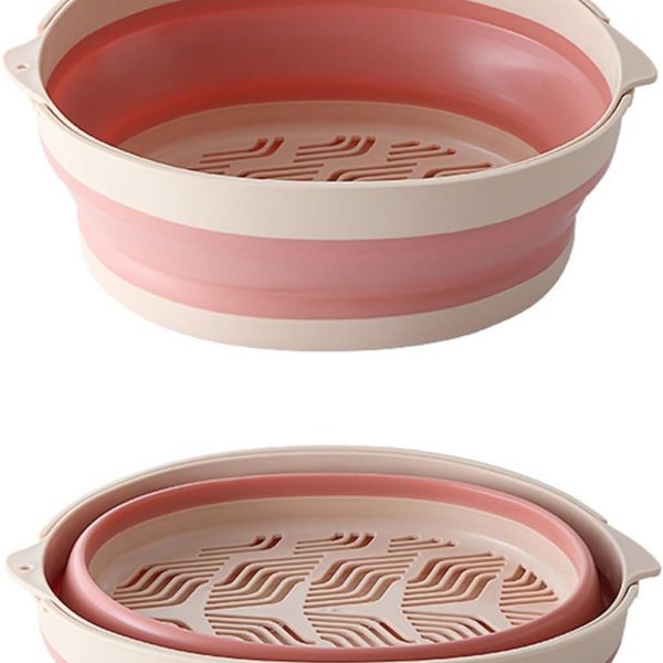 Portable, Collapsible Draining Basket For Kitchen Produce